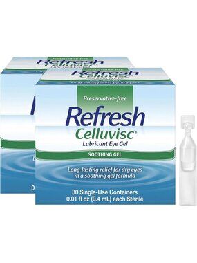 Hydrating Eye Gel for Dry Eyes, Preservative-Free, 60 Single-Use Drops